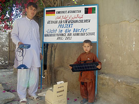 Licht in die Dörfer“, an aid project from German Aid for Afghan Children